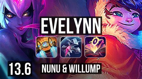 EVELYNN Vs NUNU WILLUMP JNG 73 Winrate 13 2 13 1 9M Mastery