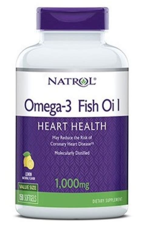 ОМЕГА 3 РИБЕНО МАСЛО 1000мг гел капсули 60бр НАТРОЛ OMEGA 3 FISH OIL