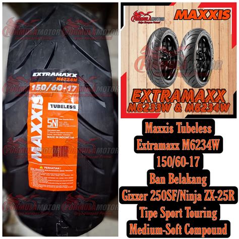 Jual Ban Maxxis Extramaxx M W M W Ring Tubeless Ban Motor