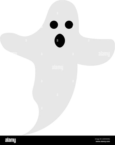 Vector illustration of Ghost on white background For print or use as poster, card, flyer or T ...