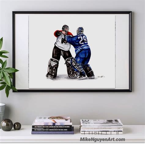 Felix Potvin Vs Ron Hextall Goalie Fight Toronto Maple Etsy Canada