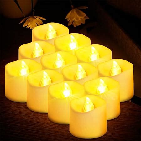 Redlemon Velas LED Grandes De Pilas 6 Piezas Flama Realista Con