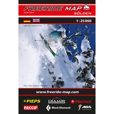 Freeride Map Solden | Off Piste Map Sölden | Backcountry Books