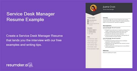 Service Desk Manager Resume Examples (Template & 20+ Tips)