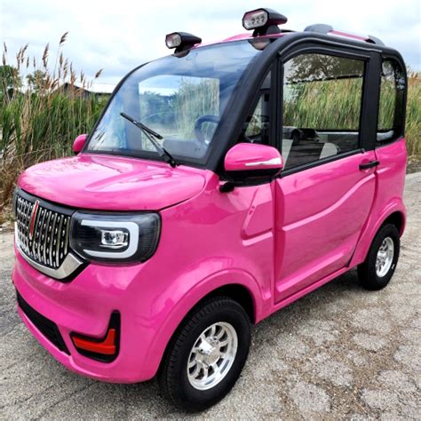 Coco Coupe V Electric Seater Golf Cart Lsv Scooter Car Custom Pink