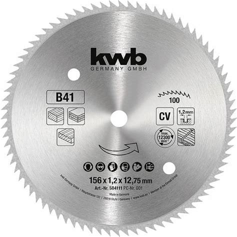 Kwb 584111 Lame De Scie Circulaire 156 X 12 75 Mm 1 Pc S Leroy Merlin