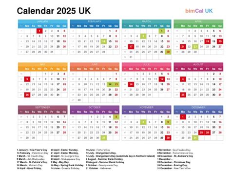 2025 Calendar And Bank Holidays Mateo Jackson