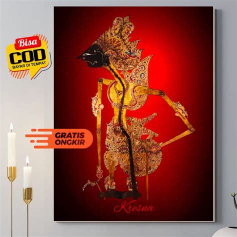 Jual Poster Wayang Kulit Krisna Kresna Untuk Hiasan Dinding Atau Wall