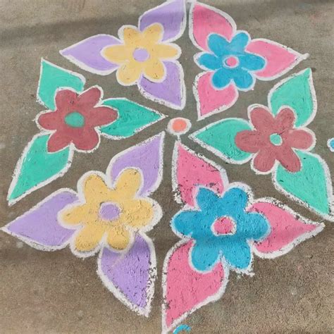 25 Easy Flower Rangoli Kolam Patterns for All Levels - Flowerrangoli.com