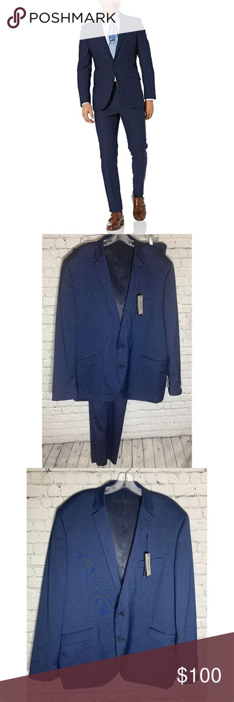 Kenneth Cole Reaction Mens Stretch Slim Fit Suit Slim Fit Suit