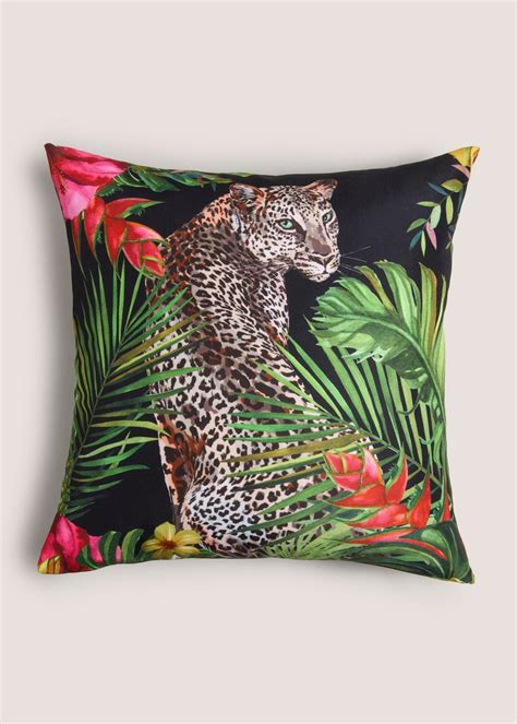 Outdoor Multicoloured Jaguar Print Cushion 43cm X 43cm Matalan