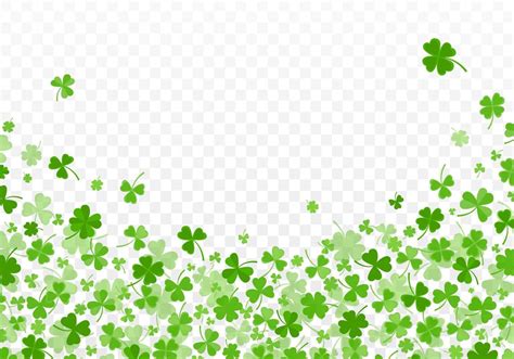 Shamrock Or Clover Leaves Flat Design Green Backdrop Pattern Vector