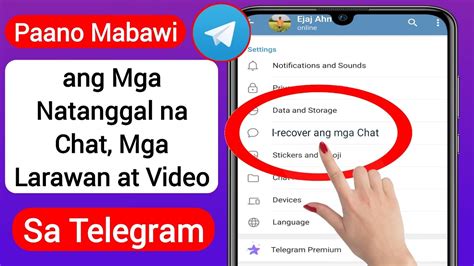 Paano Mabawi Ang Mga Natanggal Na Mga Chat Sa Telegram Mga Larawan At