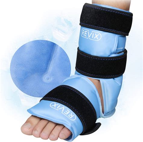 REVIX Ankle Ice Pack Wrap For Injuries Reusable Gel Foot Cold Pack For