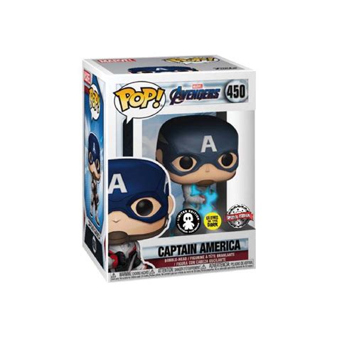 Funko Pop Captain America Glow In The Dark Marvel Avengers Endgame