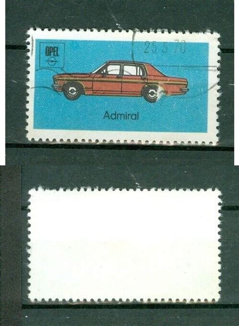 Denmark Poster Stamp 1970 Car Opel Admiral MNG See Condition