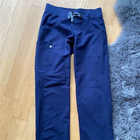 Figs Xs Kade Cargo Scrub Pants Navy Gem