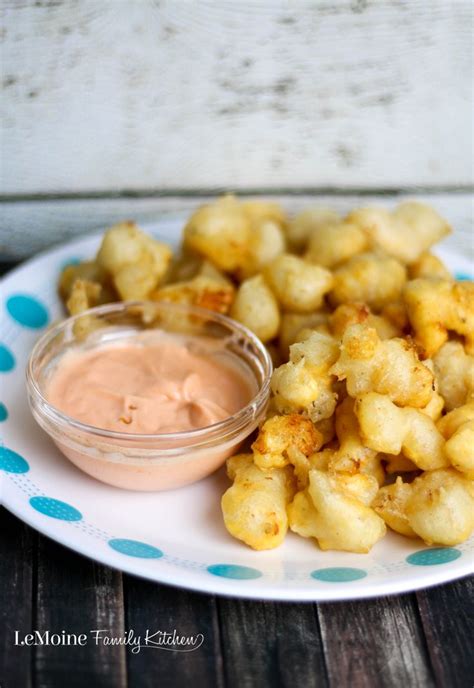 Beer Battered Cheese Curds with Spicy Dipping Sauce | Recipe | Fair ...