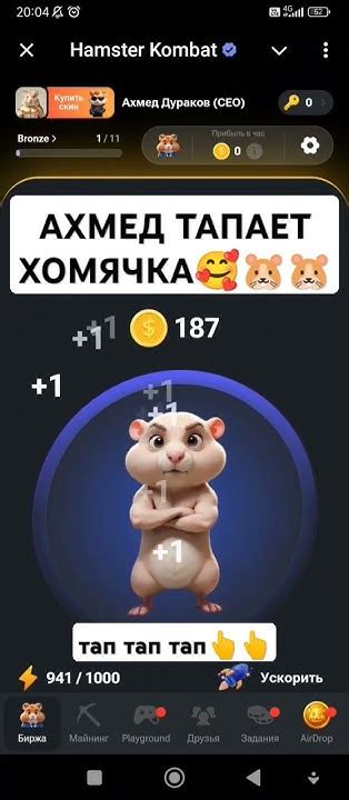 ТАПАЕМ ХОМЯКА🐹👆 - YouTube