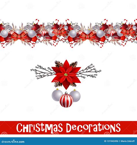 Vector Christmas Border Stock Vector Illustration Of December 131942496