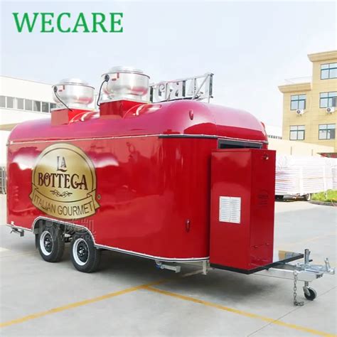 Wecare Mobile Kitchen Pizza Bbq Fast Food Trailer Fully Equipped