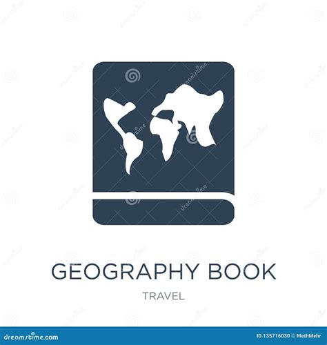 Geography Book Icon In Trendy Design Style Geography Book Icon