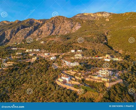 Aerial Drone View Over The Messenian Gulf At Verga Area Near Kalamata