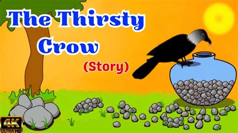 The Thirsty Crow A Clever Crow Moral Story For Kids Youtube