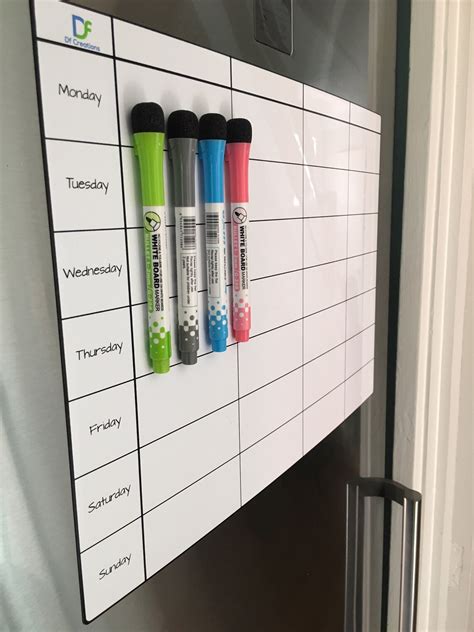 Meal Planner Magnetic Weekly Whiteboard Fridge Memo Board Etsy