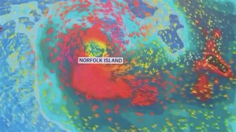 Queensland Tropical Cyclone Gabrielle Speeding Towards Norfolk Island