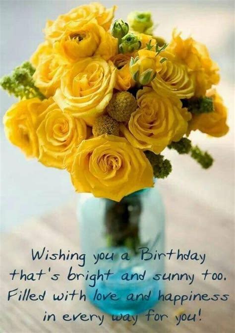 Happy Birthday Yellow Roses Yellow Flowers