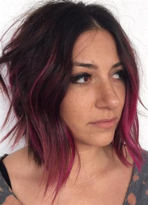 40 Pink Hairstyles As The Inspiration To Try Pink Hair Dark Pink Hair