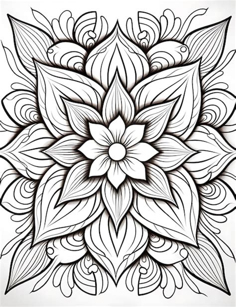 Premium Photo Coloring Pages For Adults Featuring Mandalas And Patterns