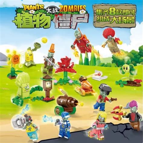 Plantas Vs Zombies Figura Armable Juguetes Mini Bloques En Venta En