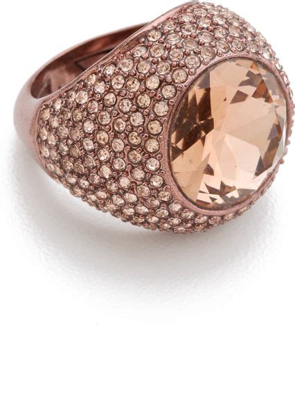 Juicy Couture Gemstone Cocktail Ring in Pink (rose) | Lyst