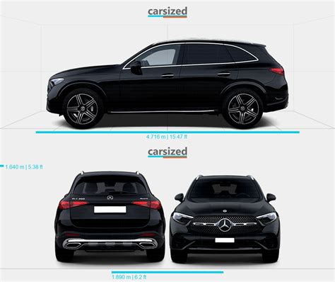 Mercedes Benz Glc 2022 Present Dimensions Side View