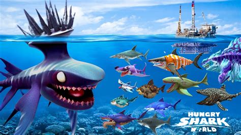 Big Spike Shark Eat All Shark Hungry Shark World Big Shark Hungry Shark World Gameplay Youtube