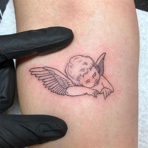 Pin By Cristian Santacruz On Bocetos Small Angel Tattoo Aries Tattoo