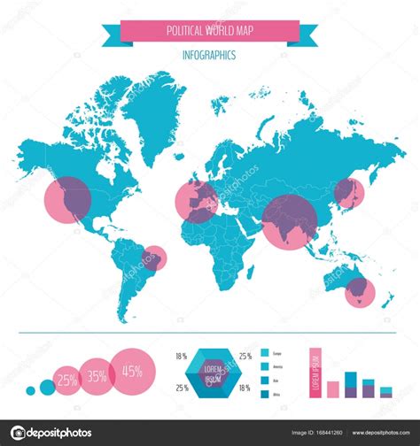 World Map Infographic Vector Illustration Stock Vector Image By