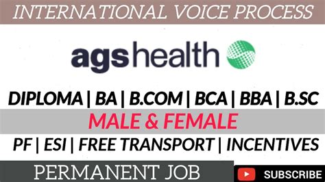 AGS Health Pvt Ltd Job Vacancy Male Female Tamilnadu Jobs Mnc Jobs