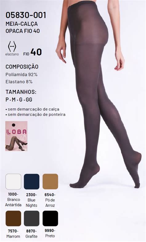 Meia Lupo 05830 001 Meia Calça Loba Fio 40 Opaca Islen Calçados