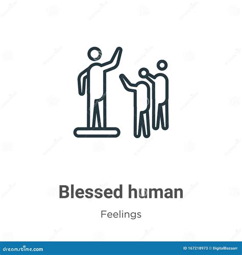 Blessed Human Outline Vector Icon Thin Line Black Blessed Human Icon Flat Vector Simple