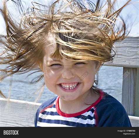 Windy Hair Girl On Image And Photo Free Trial Bigstock