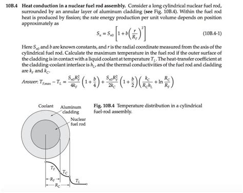 Solved Heat Conduction In A Nuclear Fuel Rod Assembly