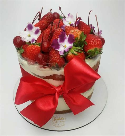 Frutas Vermelhas Naked Cake Fantiela Bolos E Doces