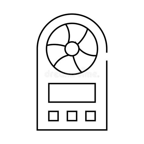 Anemometer Illustration Drawing Engraving Ink Line Art Vector