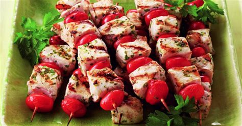 Grilled Swordfish Kabobs with Tomatoes From Joe's Produce