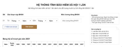 Cách tính tiền Bảo Hiểm Xã Hội BHXH 1 lần tự động ngay tại nhà giúp