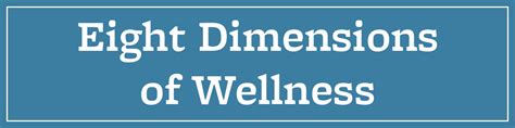 Eight Dimensions Of Wellness Student Learning Center