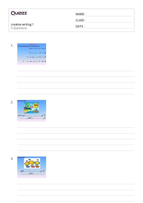 Creative Writing Worksheets For Th Grade On Quizizz Free Printable